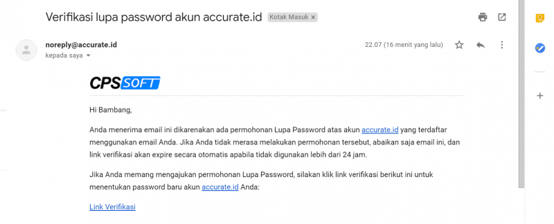 Lupa Password Akun Accurate Online